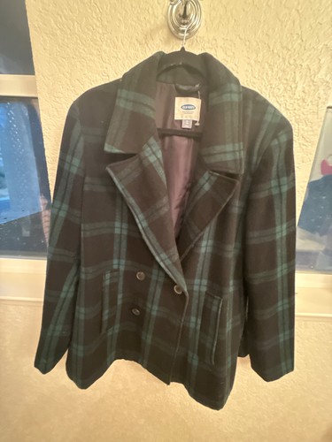 Old navy green plaid double - old,
