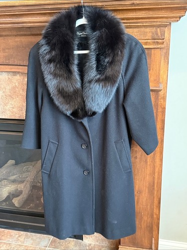 Glamorous vintage black wool